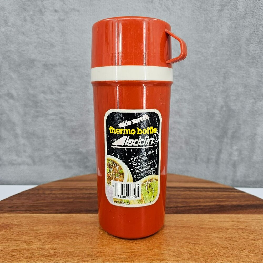 Aladdin Vintage Wide Mouth Thermo Bottle Insulated Hot Cold Mug #840 Made In USA
